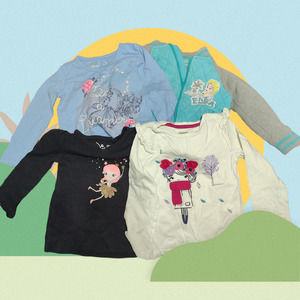 Lot of 7 Girls Tops and bottoms